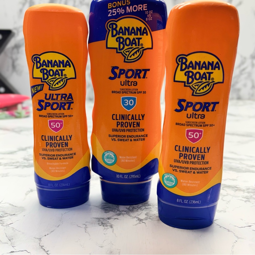 Banana Republic Sport Ultra Sunscreen - Orange and Blue set of 3
